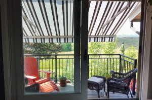 Awning and Balcony Overlooking Field